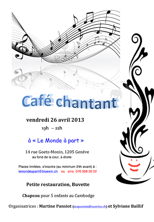 « Café chantant » organisé par Martine Pansiot avec au piano Sylviane Baillif-Beux
