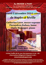 "Musiques sépharades et yiddish" Julieta GONZALEZ", chant et Sylviane BAILLIF-BEUX, piano dimanche 2 novembre 2014 à 19h00