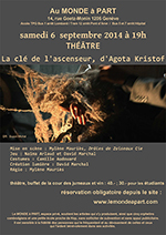 « Mauriès, Drôles de Zoiseaux Cie » jeu : Naïma Arlaud et David Marchal samedi 6 septembre 2014, à 19h00 théâtre buffet de la cour des jumeaux et vin : Fr 40.- Fr 30.- pour les étudiants
