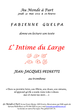 « L'intime au large » lecture et trombonne Fabienne Guelpa et Jean-Jacques Pedretti 