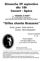« Gilles chante Brassens » chant et guitare Gilles Abhervé et Denis Margadant